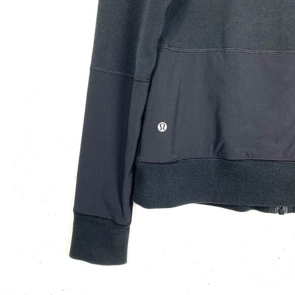 Lululemon Voyage Hoodie Stretch French Terry Yoga Boardshort Fabric Black 8 - Picture 5 of 11
